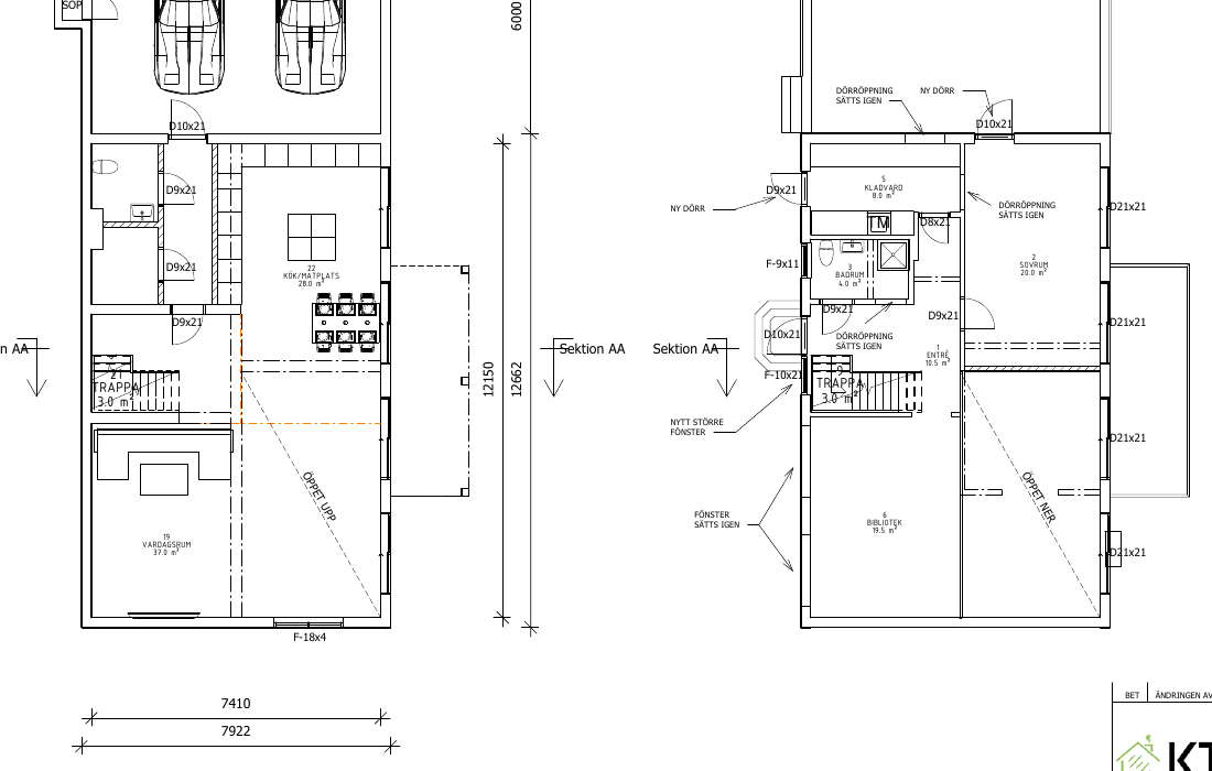 Källaren blev husets hjärta, ny plan